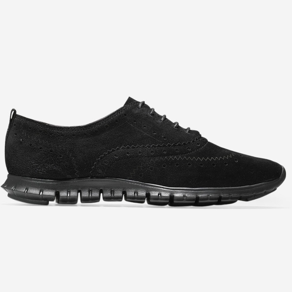 ZEROGRAND Wingtip Oxford Black